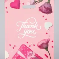 Пакет полиэтиленовый с вырубной ручкой "Бант" 30 х 40 см 60 мкм