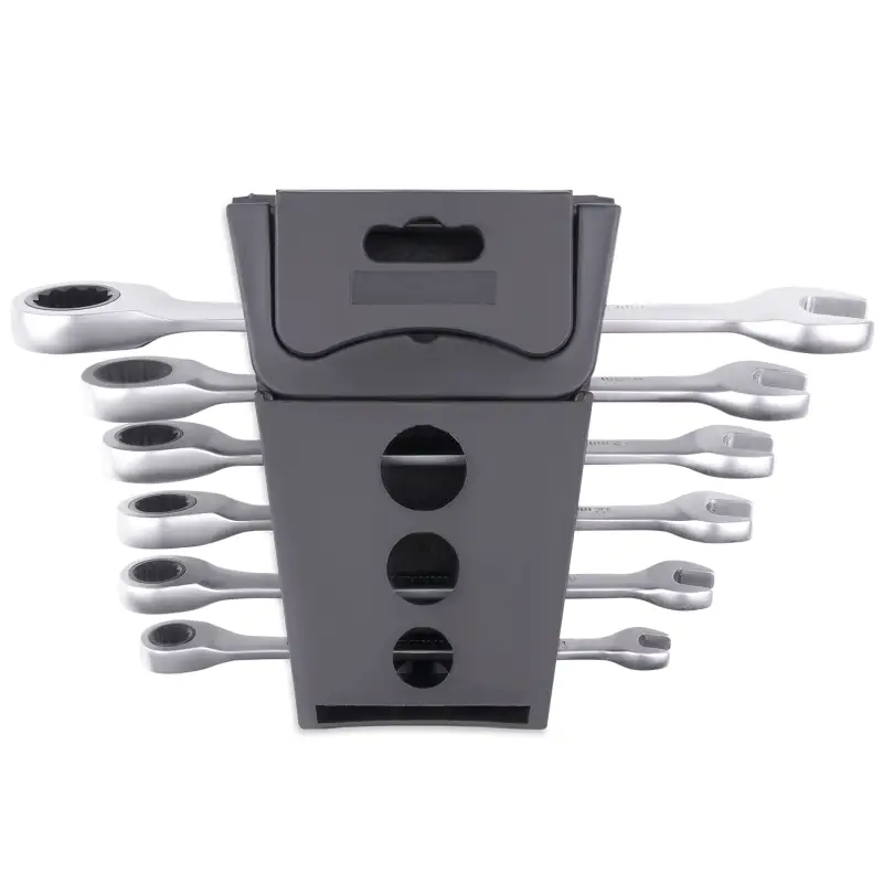 Набор ключей гаечных комбинированных трещоточных в пластике (8-17 мм) (6предметов) AVS K6N6P