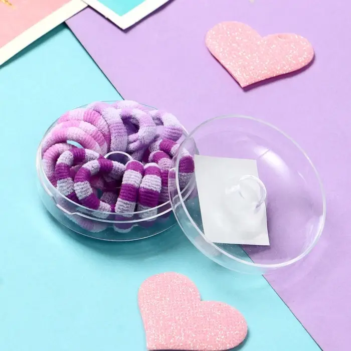 Резинка для волос  Резинка для волос "Махрушка галант" (набор 16 шт) 2 см, фиолетовый