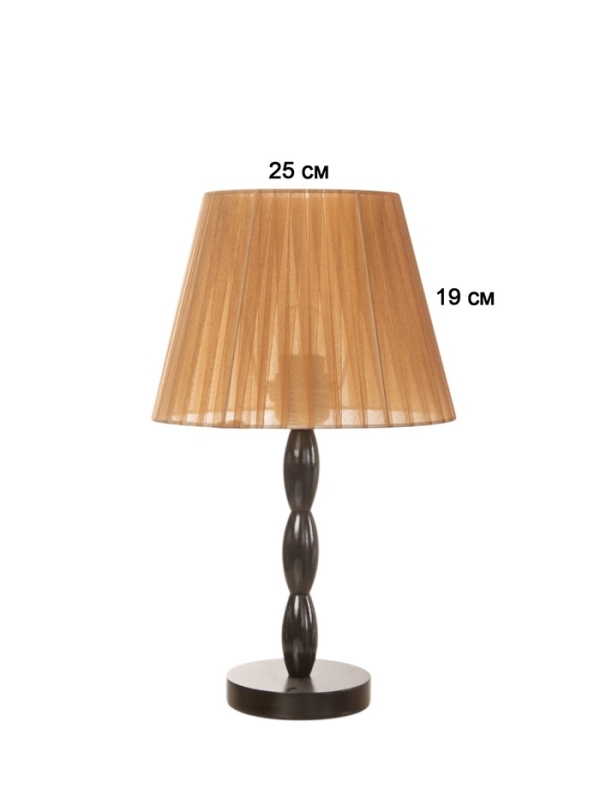 Лампа настольная BayerLux ЭКО Лампа настольная BayerLux ЭКО "Капа" 1х40Вт Е27 черный/бежевый 25х25х42см