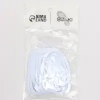 Шнурки для обуви, пара, круглые, d=5 мм, 110 см, белые