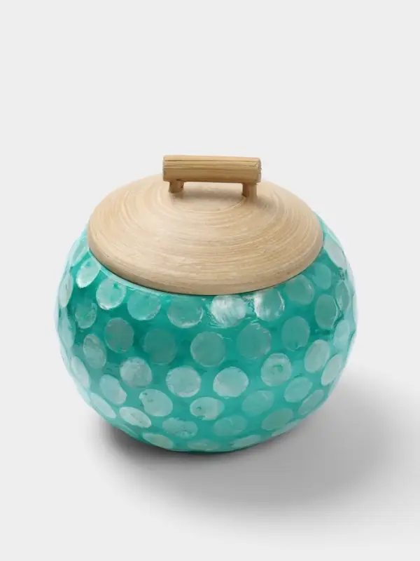 Банка для сыпучих продуктов, 13&times;13&times;11 см, бамбук
