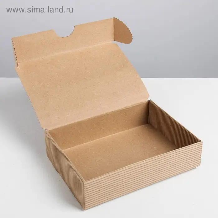 Коробка подарочная новогодняя складная рифлёная &laquo;С новым годом!&raquo;, 21 х 15 х 5 см, Новый год