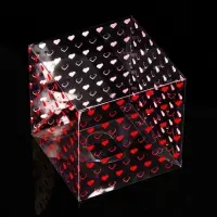 Складная прозрачная коробка из PVC, для упаковки подарков, «Сердечки», 11×11×11 см