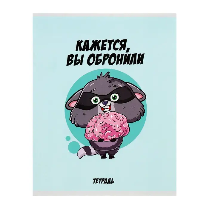 Тетради 5 штук, 48 листов в клетку Calligrata &laquo;Дерзкий енот&raquo;, обложка мелованный картон, блок офсет