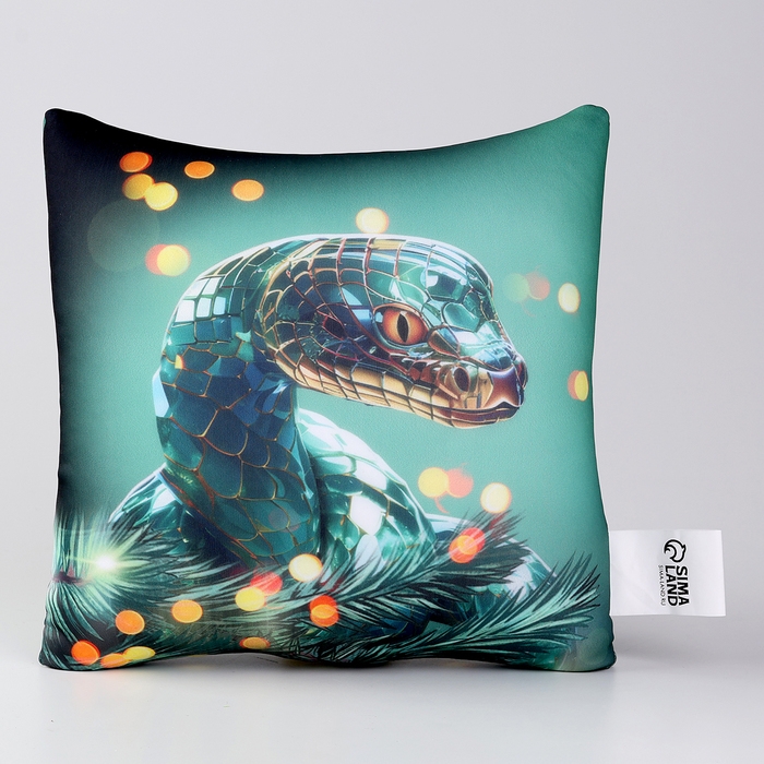 Новый год! Антистресс подушка-игрушка &laquo;Змея&raquo;, зелёная