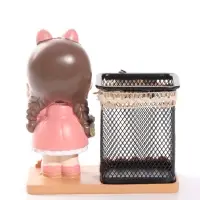 Фигура - карандашница&laquo;Девочка с корзинкой&raquo; полистоун, 14.5&times;7.7&times;15.5 см