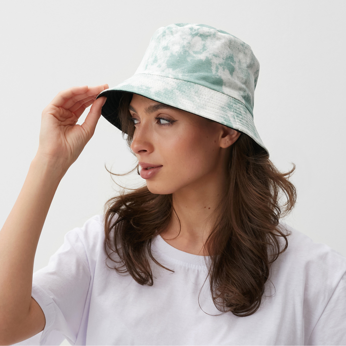 Панама  Панама "Tie-dye" MINAKU цвет белый/зелёный, размер 56-58