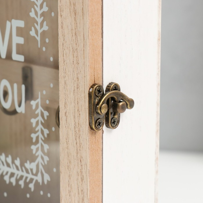 Ключница дерево 6 крючков Ключница дерево 6 крючков "Лаванда в кувшине" 26,3х21х7,8 см МИКС