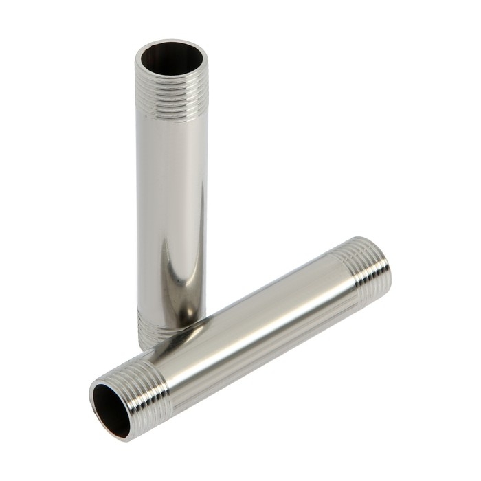 Бочонок ZEIN, 1/2 Бочонок ZEIN, 1/2", длина 100 мм, наружная резьба, нержавеющая сталь, фасовка 5 шт.