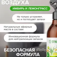 Освежитель воздуха SYNERGETIC &laquo;Имбирь и лемонграсс&raquo;, 380 мл
