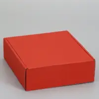 Коробка самосборная, красная, для подарков, хранения и отправки посылок, 21&times;21&times;7 см 6914772