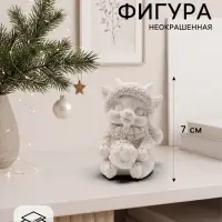 Фигурка декоративная &laquo;Баран с капустой&raquo;, неокрашенная, 7&times;4 см, белая