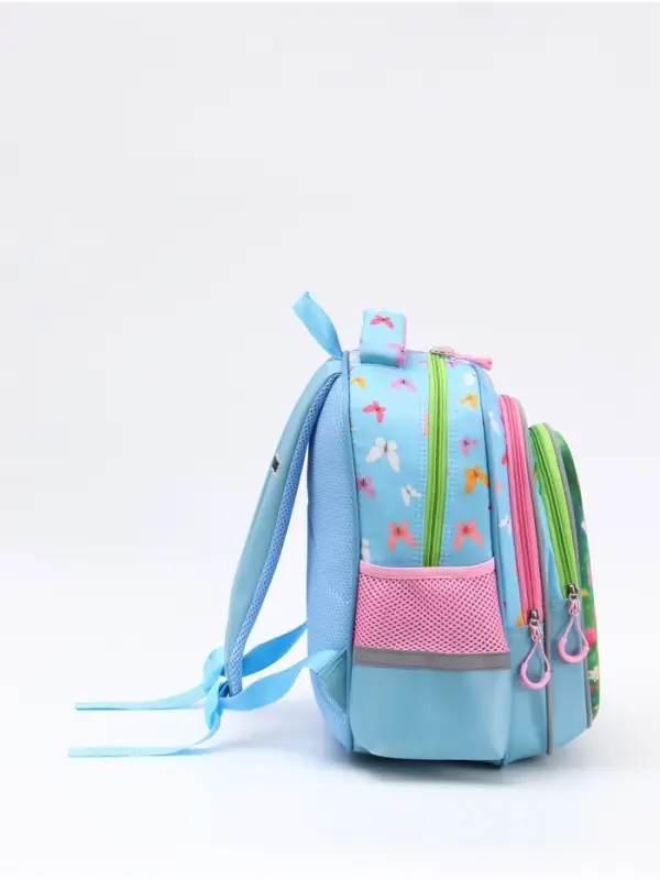 Ранец с эргономичной спинкой 3 отделения, средний "Зая"