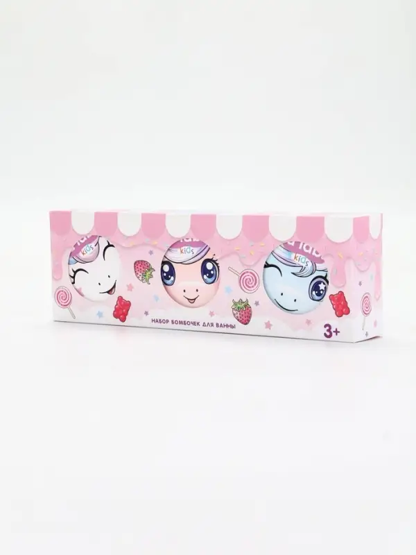 Набор бомбочек для ванны  Набор бомбочек для ванны "Единороги", 3x100 г