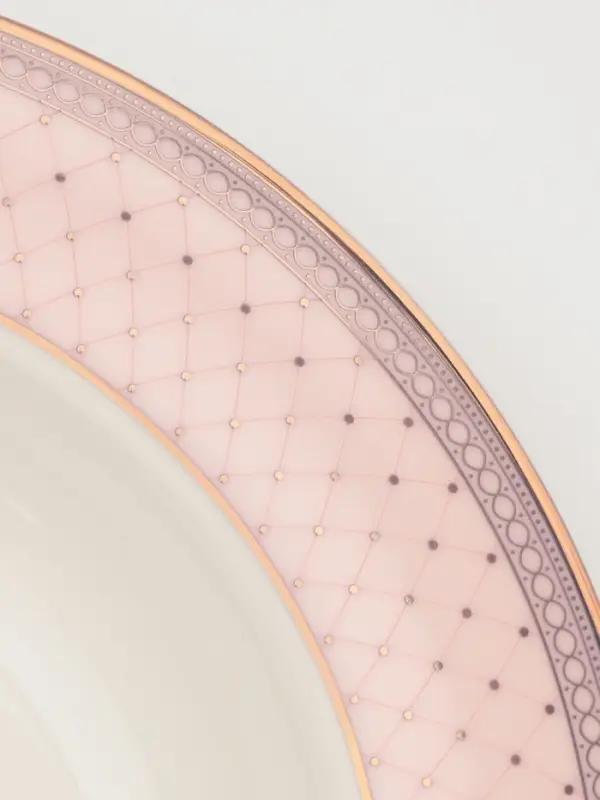 Тарелки WY Paradise, d=25.5 см, набор 2 шт., фарфор, белые, розовые