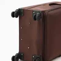 Чемодан на колёсах TEXTURA, кодовый замок, с увеличением, 47&times;30&times;78 см, 28", коричневый