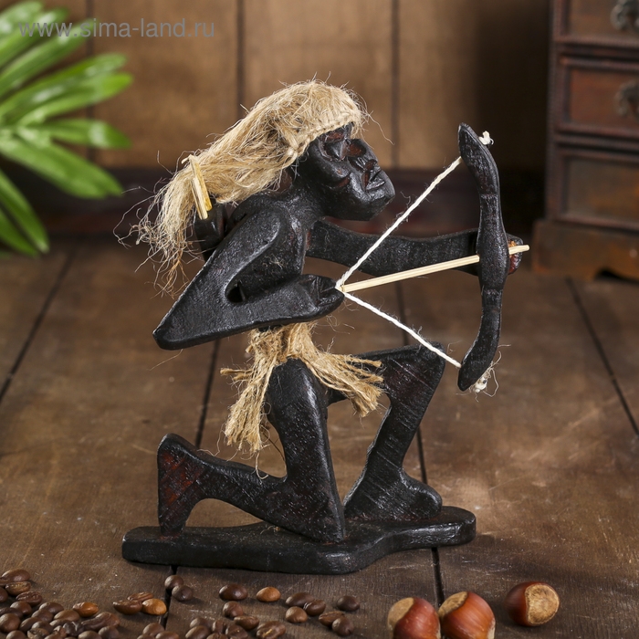Сувенир «Абориген-лучник», 14×15×6 см, дерево Сувенир «Абориген-лучник», 14×15×6 см, дерево
