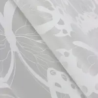 Пленка для цветов, "Бабочки", белая, 57х57 см