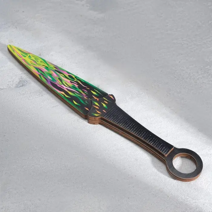 Сувенир деревянный Сувенир деревянный "Кунай" цветное пламя