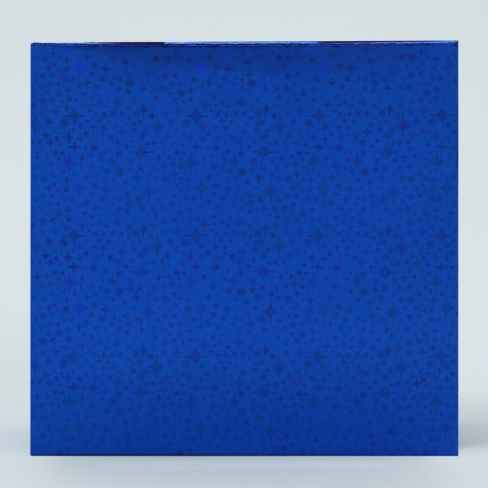 Коробка для конфет, кондитерская упаковка, 4 ячейки, «Синие звёздочки», 10.5 х 10.5 х 3.5 см Коробка для конфет, кондитерская упаковка, 4 ячейки, «Синие звёздочки», 10.5 х 10.5 х 3.5 см