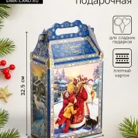 Подарочная новогодняя коробка &laquo;Атмосфера&raquo;, для сладких подарков, 17.8&times;10&times;32.5 см