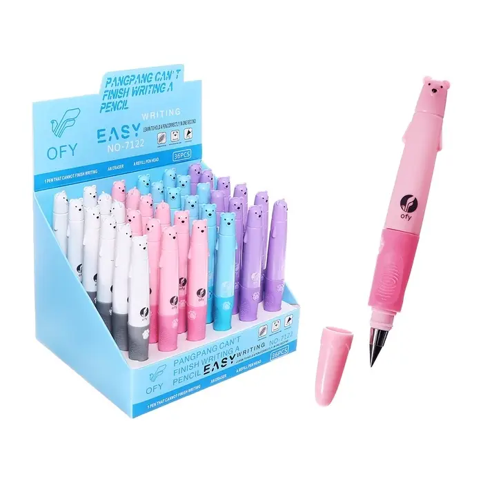 Вечный карандаш чернографитный &laquo;Мишка&raquo;, МИКС