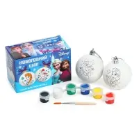 Ёлочные шары под раскраску на новый год &laquo;Эльза и Олаф&raquo;, d=5.5 см, 2 шт., краски, набор для творчества, Холодное Сердце