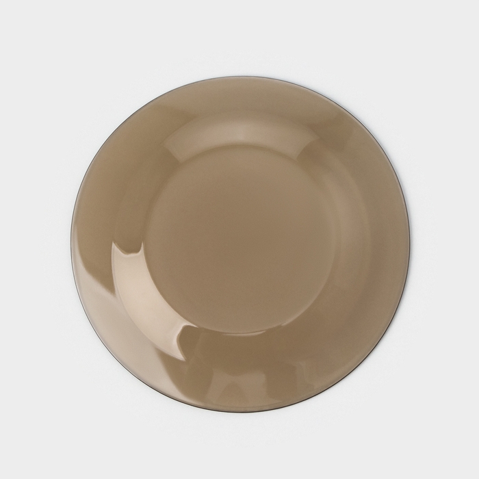 Тарелка десертная стеклянная «Уоркшоп Броунз», d=20 см, цвет коричневый Тарелка десертная стеклянная «Уоркшоп Броунз», d=20 см, цвет коричневый