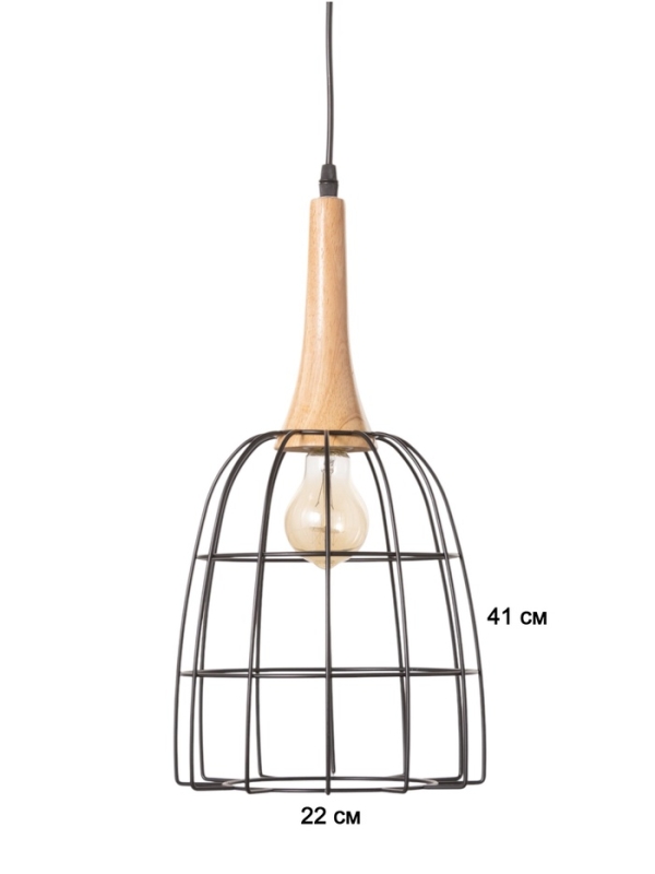 Светильник Светильник "Чикаго" 1х40Вт Е27 черный/коричневый 24,5х24,5х44(144)см