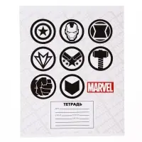 Тетрадь в клетку 24 листа, 4 вида МИКС, обложка мелованный картон, «Мстители» Тетрадь в клетку 24 листа, 4 вида МИКС, обложка мелованный картон, «Мстители»