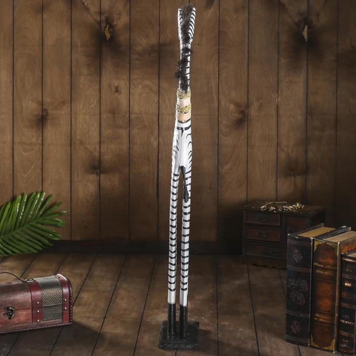 Сувенир дерево  Сувенир дерево "Зебра с ошейником" 80 см