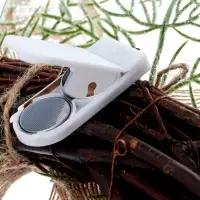 Декоративный венок «Ель с колокольчиком», d=55 см, 30LED, от батареек CR2032×2, свечение тёплое белое