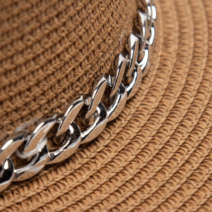 Шляпа женская MINAKU цвет бежевая, размер 56-58 Шляпа женская MINAKU цвет бежевая, размер 56-58