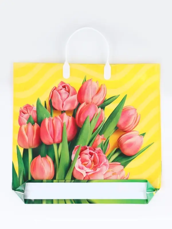 Пакет подарочный &laquo;Муза&raquo;, полиэтиленовый с пластиковой ручкой, 37&times;34 см, 80 мкм