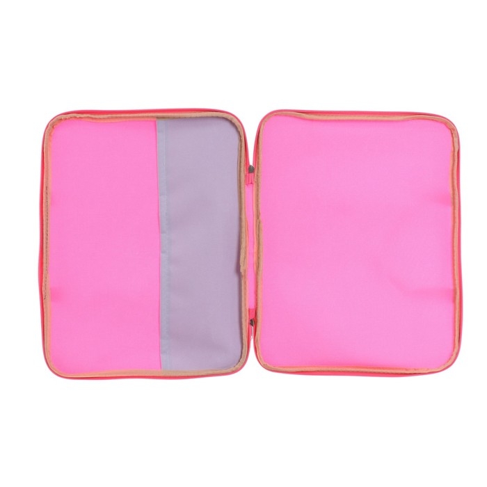 Папка с ручками текстильная А4, 360 х 270 х 20 мм, внутренний карман Calligrata, Папка с ручками текстильная А4, 360 х 270 х 20 мм, внутренний карман Calligrata, "Офис" 1Ш421, розовая