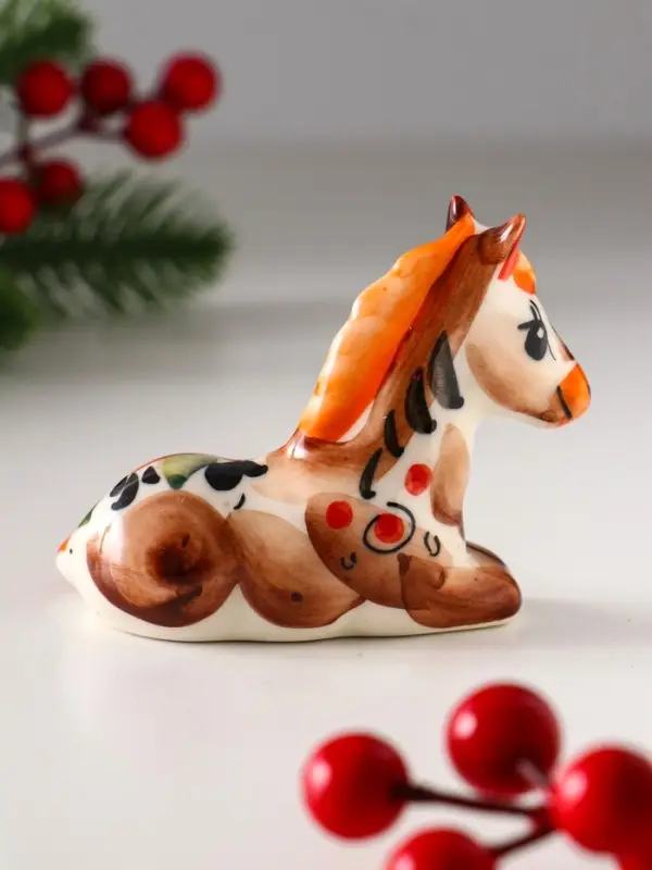 Сувенир Лошадь лежащая, 7*9 см, цвет