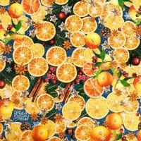 Упаковочная бумага на Новый год &laquo;Пряные мандарины&raquo;, 70&times;100 см, глянцевая