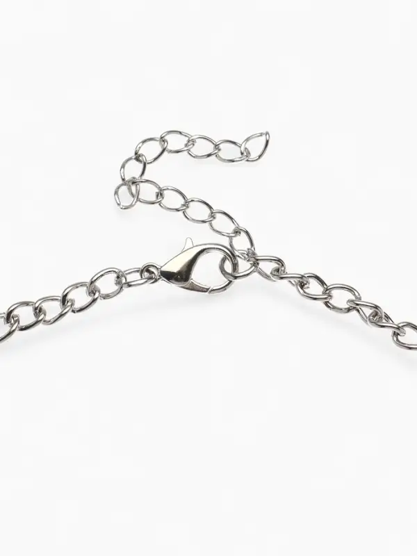 Колье &laquo;Гестия&raquo;, круг, голубое в чернёном серебре, 45 см