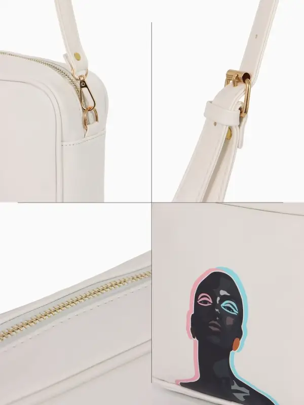 Сумка женская кросс-боди TEXTURA на молнии, 22&times;8&times;17 см, белая