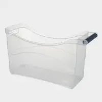 Контейнер для хранения на колёсиках, 10 л, 46.2&times;16.2&times;27.2 см, с ручкой, пластик, прозрачный