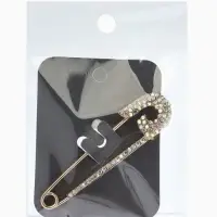 Булавка "Вензель" L=7см, цвет радужный в золоте