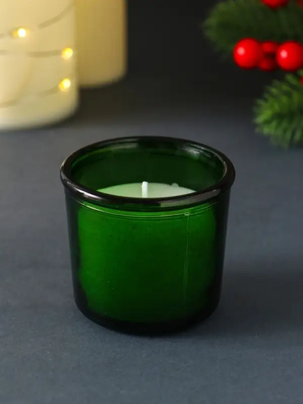 Свеча ароматическая новогодняя "Вишнёвый пирог" в стакане, 60 гр,