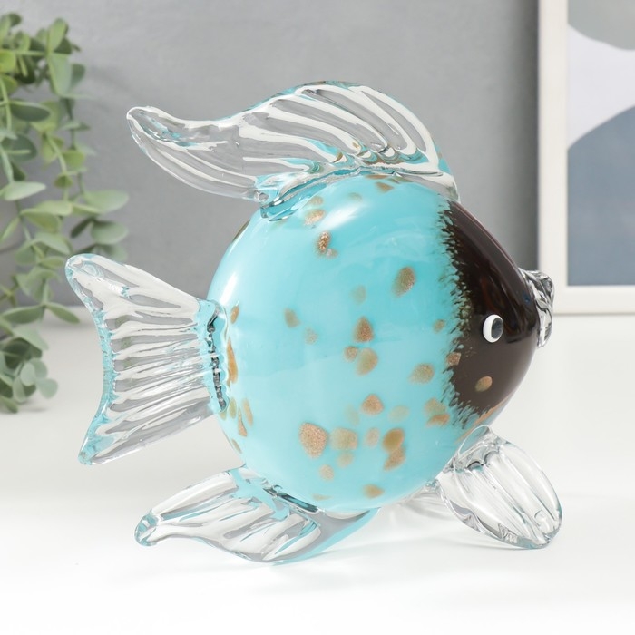 Сувенир стекло Сувенир стекло "Рыба" под муранское стекло МИКС 16х20 см