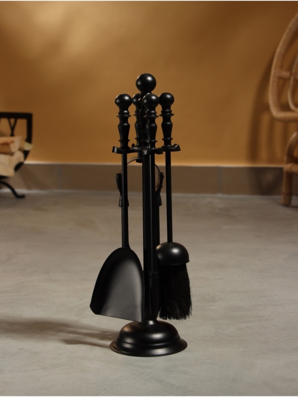 Каминный набор Каминный набор "Искры" сталь, 4 предмета, 11х11х40 см