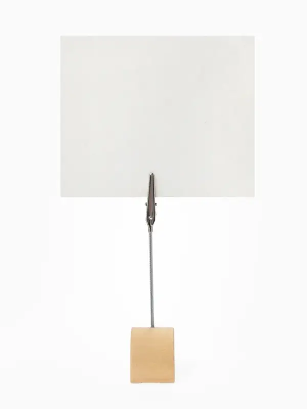 Подставка под ценник, фото &laquo;Прищепка&raquo;, с зажимом, 2.5&times;2.5&times;11 см, цвет серебро