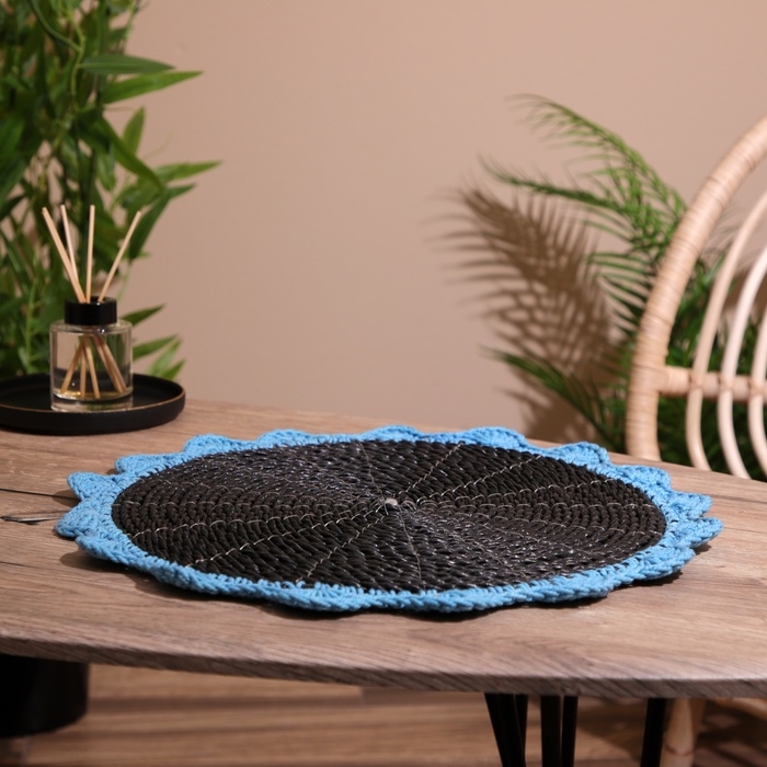 Коврик плетёный круглый 38 см Коврик плетёный круглый 38 см