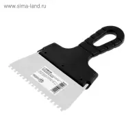 Шпатель зубчатый ЛОМ, 150 мм, зуб 4 мм, нержавеющая сталь