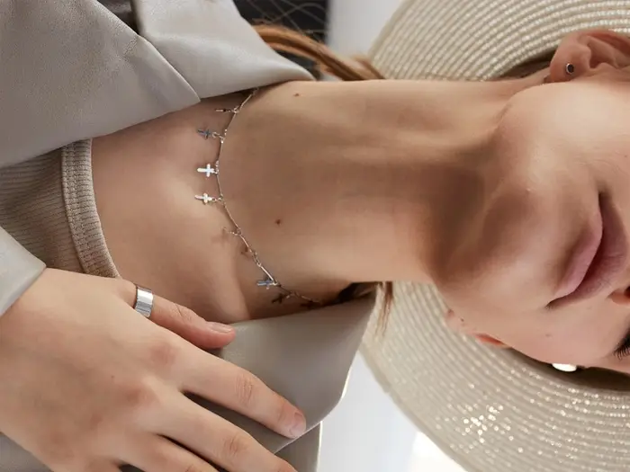 Чокер &laquo;Металлика&raquo;, крестики, цвет серебро, L=30 см