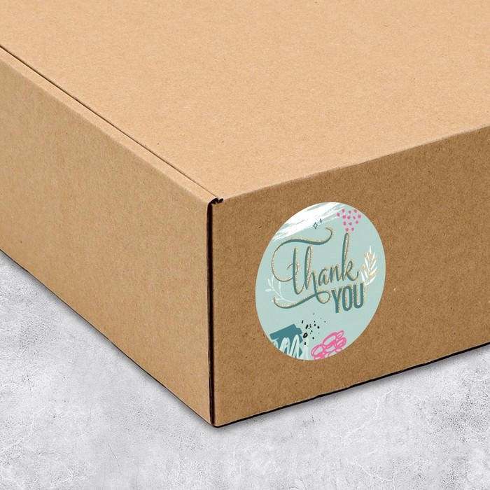 Наклейки для бизнеса и подарков «Спасибо», 4 х 4 см, 11 м - 252 шт. Наклейки для бизнеса и подарков «Спасибо», 4 х 4 см, 11 м - 252 шт.